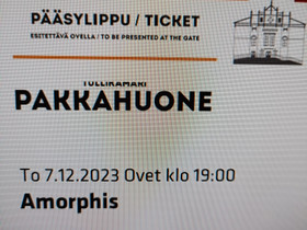 Amorphis 7.12. Pakkahuone, Keikat, konsertit ja tapahtumat, Matkat ja liput, Tampere, Tori.fi