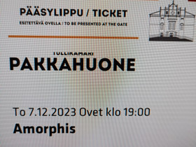 Amorphis 7.12. Pakkahuone, Keikat, konsertit ja tapahtumat, Matkat ja liput, Tampere, Tori.fi Amorphis 7.12. Pakkahuone, Keikat, konsertit ja tapahtumat, Matkat ja liput, Tampere, Tori.fi