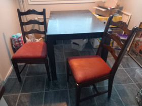 Ruokapöytä ja kaksi tuolia, Pöydät ja tuolit, Sisustus ja huonekalut, Mikkeli, Tori.fi