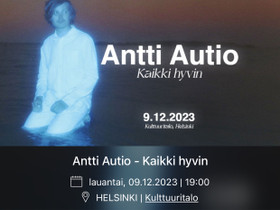 Antti Autio - kulttuuritalo, Keikat, konsertit ja tapahtumat, Matkat ja liput, Turku, Tori.fi