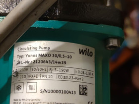 Wilo, Lämmityslaitteet ja takat, Rakennustarvikkeet ja työkalut, Tampere, Tori.fi Wilo, Lämmityslaitteet ja takat, Rakennustarvikkeet ja työkalut, Tampere, Tori.fi