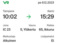 VR Turku-Kemi 8.12.23