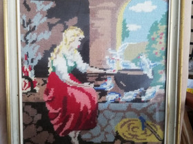 Kanavatyö Tyttö ja lintu, Taulut, Sisustus ja huonekalut, Kokkola, Tori.fi Kanavatyö Tyttö ja lintu, Taulut, Sisustus ja huonekalut, Kokkola, Tori.fi