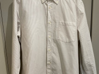 Asket OCBD Light Grey Stripe (M)