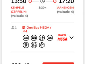 Onnibus-lippu su 10.12. Kempele - Äänekoski, Matkat, risteilyt ja lentoliput, Matkat ja liput, Kempele, Tori.fi Onnibus-lippu su 10.12. Kempele - Äänekoski, Matkat, risteilyt ja lentoliput, Matkat ja liput, Kempele, Tori.fi