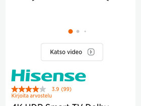 Hisense smart tv, Televisiot, Viihde-elektroniikka, Hämeenlinna, Tori.fi Hisense smart tv, Televisiot, Viihde-elektroniikka, Hämeenlinna, Tori.fi