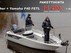Suvi 46 Fisher + Yamaha F 40 FETL, Moottoriveneet, Veneet, Rovaniemi, Tori.fi