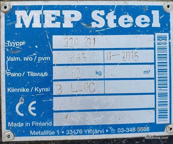 MEP Steel BRETEC L20C ISKUVASARAN KIINNIKELEVY NTP 2