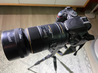Upea kamerasetti Nikon D5100+zoom+macro+jalusta