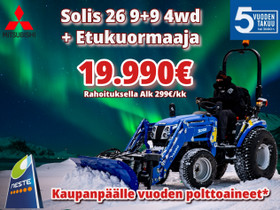 Solis 26 9+9 etukuormaajalla, Traktorit, Kuljetuskalusto ja raskas kalusto, Joensuu, Tori.fi