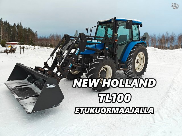 NEW HOLLAND TL100 traktori etukuormaajalla VIDEO 1