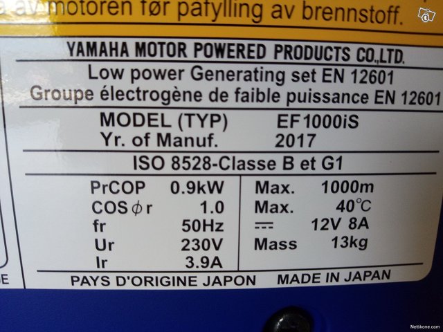 Yamaha EF 1000 IS 3