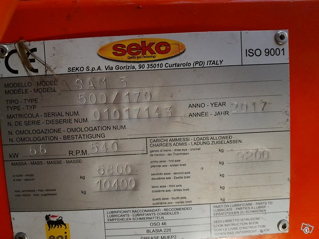 Apevaunu Seko Samurai 5 500/170 vm. 2017 5