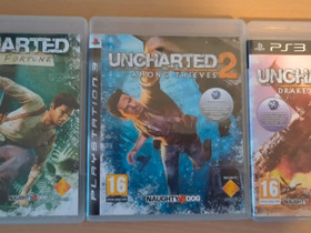 Uncharted- kokoelma PS3, Pelikonsolit ja pelaaminen, Viihde-elektroniikka, Suomussalmi, Tori.fi