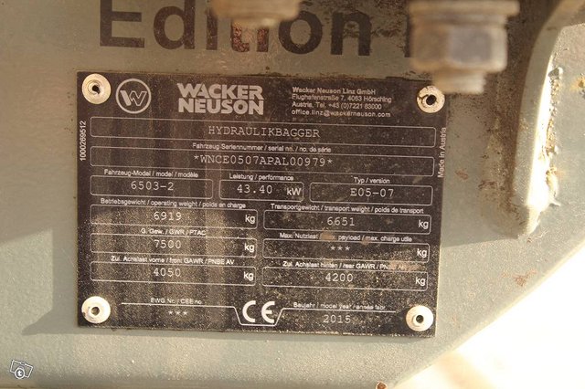 Wacker Neuson 6503 / Engcon, 5 työlaitetta, Rasvari, Lämmitin 17