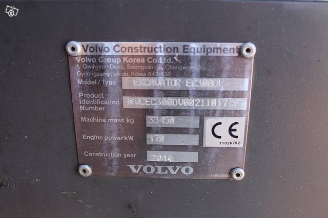 Volvo EC 300 D L / Pyörittäjä, Leica 3D, Kuokkakauha, YM 19