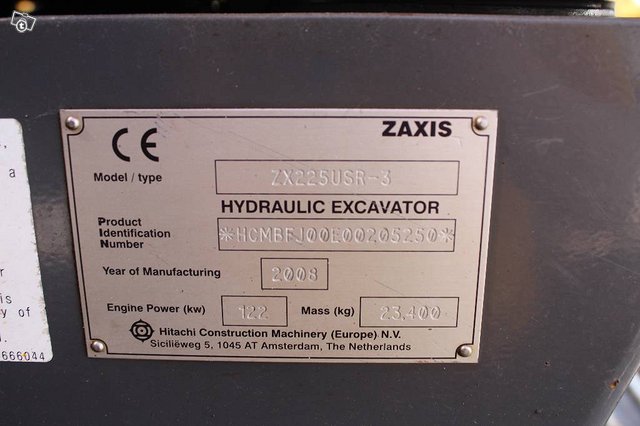 Hitachi ZX 225 USR LC-3 / Pyörittäjä, Kauha, Rasvari, YM 19
