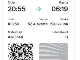 Junalipu, Matkat, risteilyt ja lentoliput, Matkat ja liput, Vantaa, Tori.fi