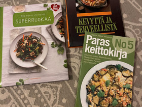 3 ruokakirjaa ( super -, kevyt) sis postikulut, Harrastekirjat, Kirjat ja lehdet, Yljrvi, Tori.fi
