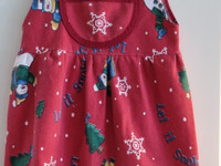 Lumiukko joulumekko / punainen mekko 110-116cm