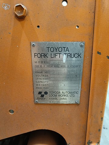 Trukki sähkö Toyota 2FBE13 6