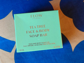 Flow Cosmetics/Tea Tree -saippuapala, Kauneudenhoito ja kosmetiikka, Terveys ja hyvinvointi, Valkeakoski, Tori.fi