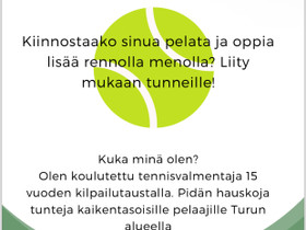 Tennis- ja padelvalmennusta, Palvelut, Turku, Tori.fi