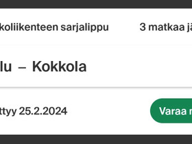 Vr:n sarjalippu, kokkola-oulu vli, Matkat, risteilyt ja lentoliput, Matkat ja liput, Oulu, Tori.fi