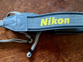 Nikon Vintage Grey/Yellow Camera Strap, Valokuvaustarvikkeet, Kamerat ja valokuvaus, Kaarina, Tori.fi