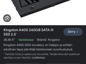 O:SSD 2.5 yli 500gb, Komponentit, Tietokoneet ja lislaitteet, Ylivieska, Tori.fi