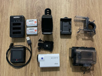 Sony FDR-3000 4K action camera + accessories