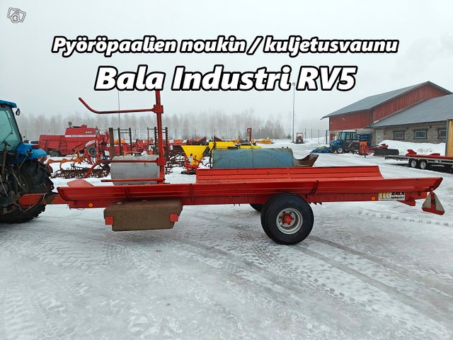 Bala RV5 pyöröpaalien noukin-/kuljetusvaunu -VIDEO, kuva 1