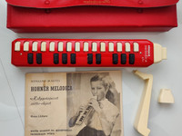 Hohner alto Melodica melodika punainen vintage