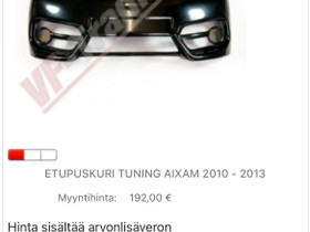 Aixam 2010-13 Tuning etupuskuri -40% ALE, Mopoauton varaosat ja tarvikkeet, Mototarvikkeet ja varaosat, Punkalaidun, Tori.fi