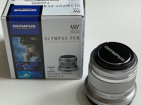 Olympus M.Zuiko Digital 45mm F1.8 hopea, Objektiivit, Kamerat ja valokuvaus, Lahti, Tori.fi