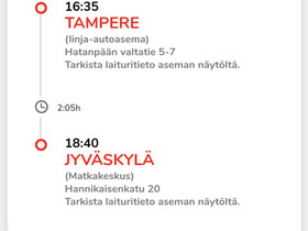 Onnibus ti 5.3. Tampere-Jyväskylä, Matkat, risteilyt ja lentoliput, Matkat ja liput, Jyväskylä, Tori.fi