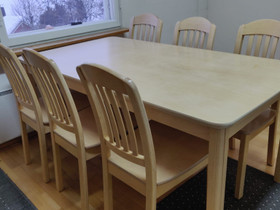 Ruokaryhmä pöytä ja 6 tuolia, Pöydät ja tuolit, Sisustus ja huonekalut, Outokumpu, Tori.fi