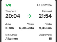 Tampere-Helsinki 9.3.