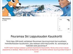 Peuramaalle loppukauden kausikortti, Laskettelu ja lautailu, Urheilu ja ulkoilu, Espoo, Tori.fi