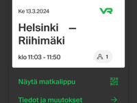 Helsinki-Riihimäki 13.3. klo 11.03