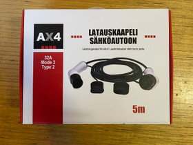 Latauskaapeli AX4, 32A, mode 3, type2/type2, Lisvarusteet ja autotarvikkeet, Auton varaosat ja tarvikkeet, Sonkajrvi, Tori.fi