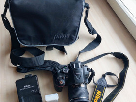 Nikon D5300+Objektiivi+ 2 akkua+Laukku, Kamerat, Kamerat ja valokuvaus, Soini, Tori.fi