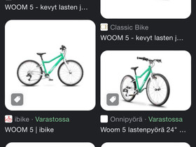 Woom5, Frog62 tai vastaava, Lasten pyörät, Polkupyörät ja pyöräily, Espoo, Tori.fi