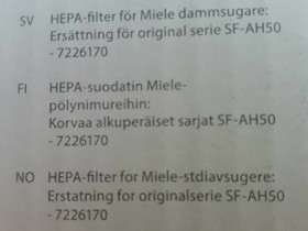Nedis HEPA-suodatin (VCFI213HEP), Pölynimurit ja siivousvälineet, Kodinkoneet, Mikkeli, Tori.fi