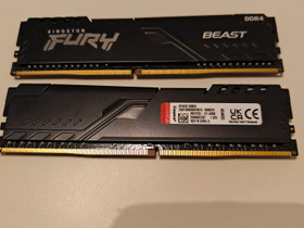 Kingston Fury Beast, DDR4 3200MHz, 2x8GB, Komponentit, Tietokoneet ja lislaitteet, Rovaniemi, Tori.fi