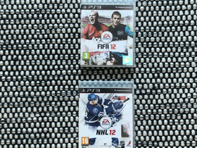 PS3 Fifa 12 ja NHL 12 pelit, Pelikonsolit ja pelaaminen, Viihde-elektroniikka, Kuopio, Tori.fi