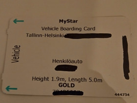 Tallink Henkilauto lippu, Matkat, risteilyt ja lentoliput, Matkat ja liput, Rautjrvi, Tori.fi