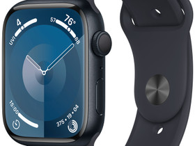 Apple Watch S9 45mm GPS (keskiy alu./keskiynsin. Sport Band) M/L, Muu viihde-elektroniikka, Viihde-elektroniikka, Helsinki, Tori.fi
