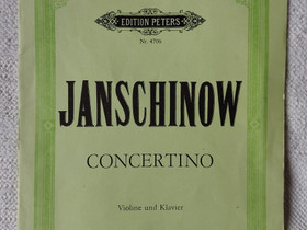 Janschinow Concertino Op. 35 viululle ja pianolle, Muu musiikki ja soittimet, Musiikki ja soittimet, Espoo, Tori.fi