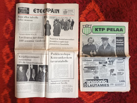 Eteenpin lehti 8.12 1973 ja KTP lehti 1983, Lehdet, Kirjat ja lehdet, Kotka, Tori.fi